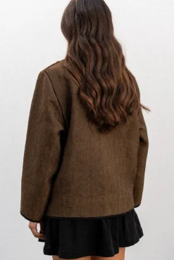 VESTE VAKOO JACQUARD MARRON