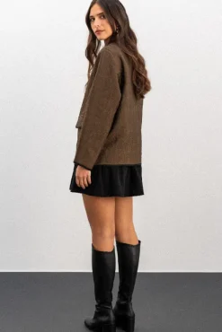 VESTE VAKOO JACQUARD MARRON